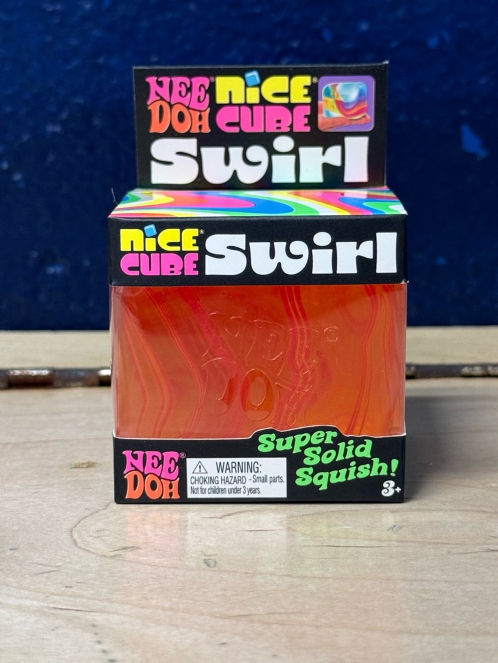 Nice Cube Swirl Orange Kids Squishy Toy